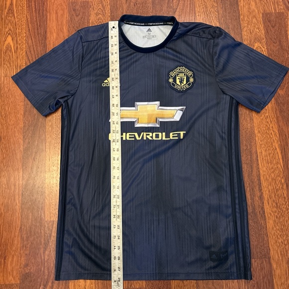 Manchester United Adidas Navy Soccer Jersey Kit Shirt Size Medium - Picture 2 of 5